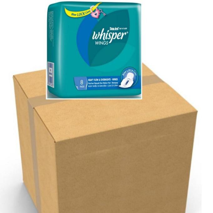 PROMO 1 Box Whisper Heavy Flow & Overnight Wing 8s |Pembalut