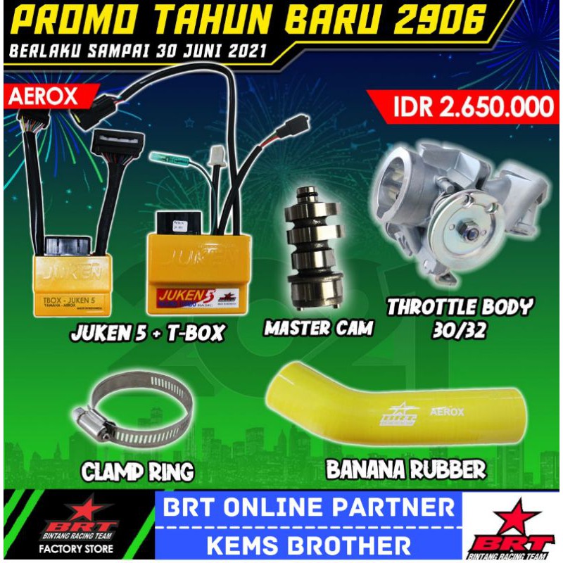 PAKET BRT AEROX ECU JUKEN 5 CAMSHAFT DAN TB