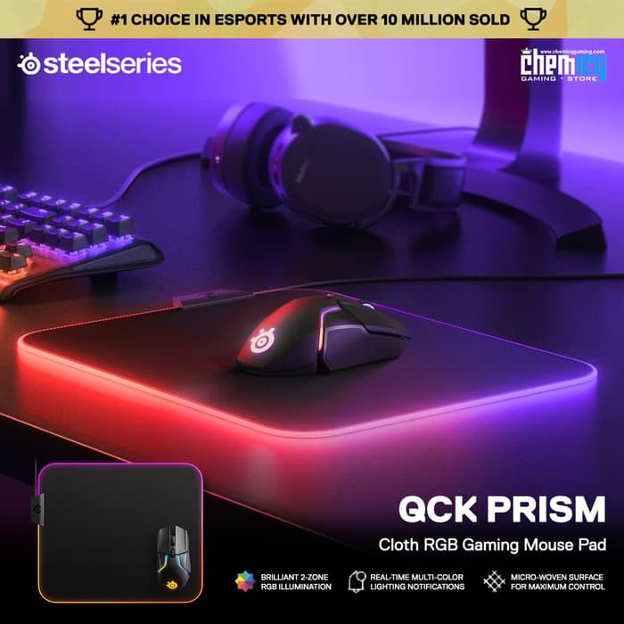 Steelseries QcK Prism Cloth Medium RGB Gaming Mousepad