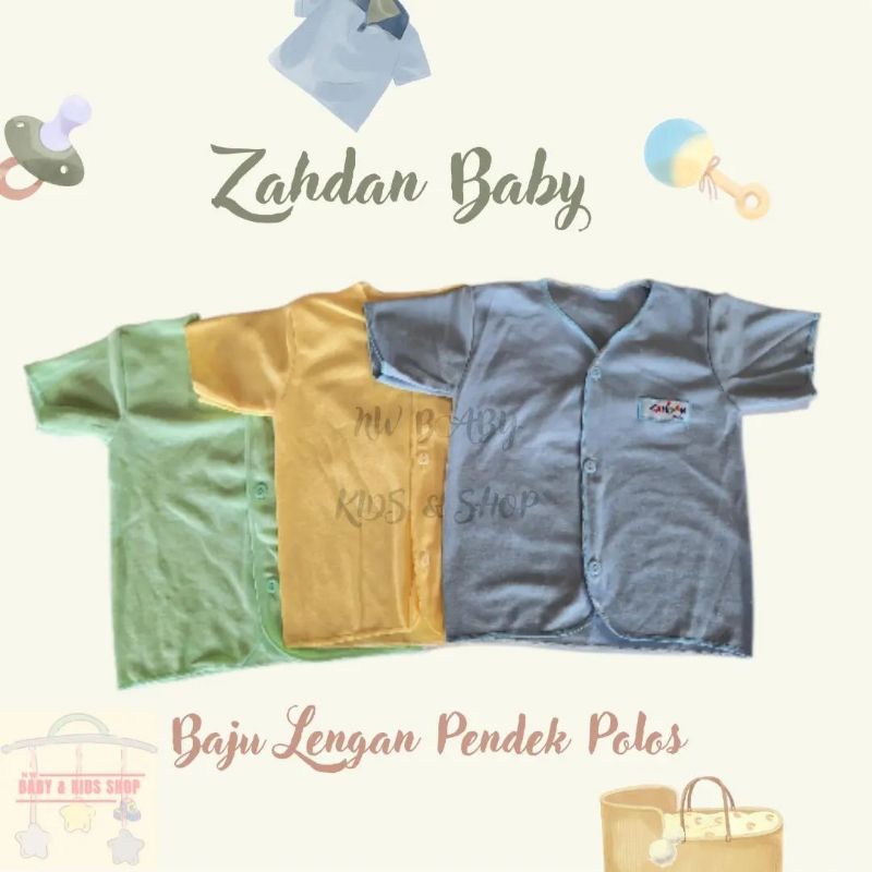 baju lengan pendek bayi newborn zahdan baby