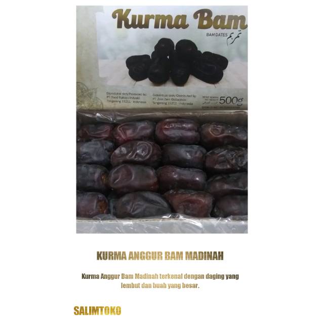 

KURMA ANGGUR BAM MADINAH 1/2Kg - KURMA SEHAT & ORIGINAL @500GR