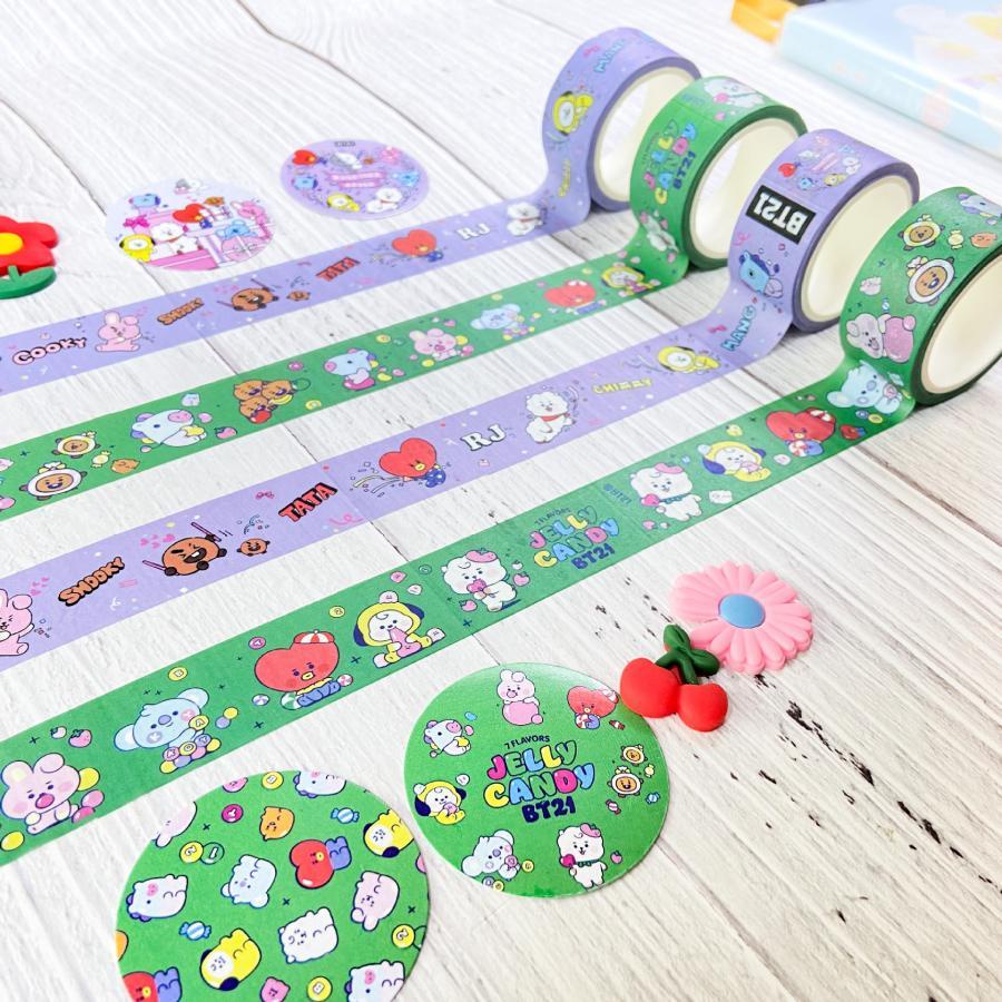 Kpop BTS Kartun Washi Tape Handbook DIY Stiker