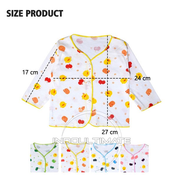 Baju bayi Newborn Katun Tebal Lengan Panjang Motif Pakaian Kaos Anak Bayi Laki laki perempuan BC-088