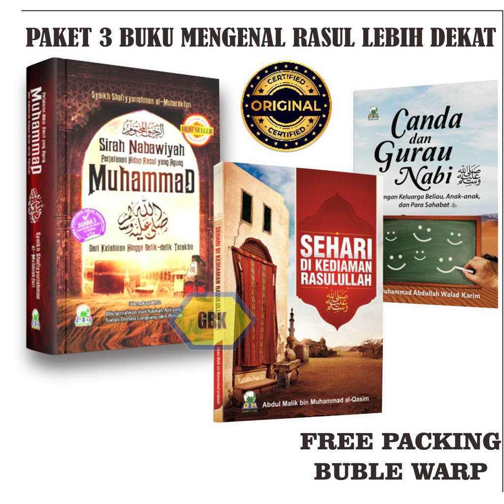 Paket 3 Buku Sirah Nabawiyah, Sehari Di Kediaman Rasulullah, Canda Dan Gurau Nabi