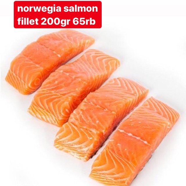 

norwegia ikan salmon frozen segar fillet 200gr