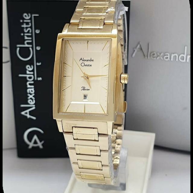 Jam Tangan Wanita Alexander Christie ac2801 Original Gold