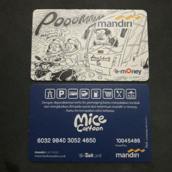 Mandiri eMoney Mice Cartoon ORI /Like eTOLL Tapcash Flazz or Brizzi