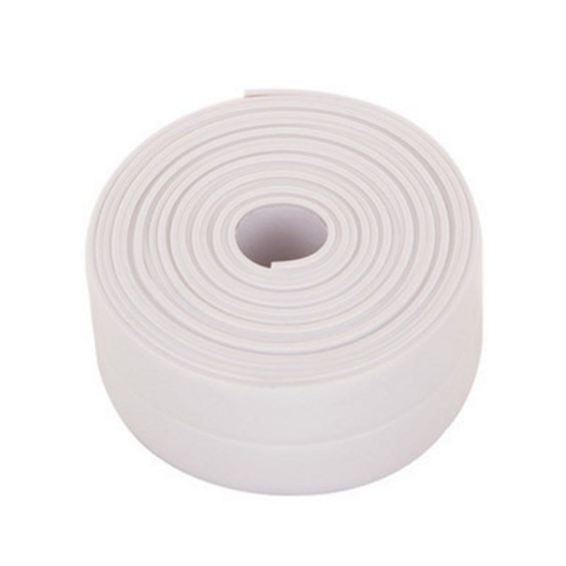 Grab Medan Mildew Sealing Strip Sticker PVC Dapur Kamar Mandi 3.2m 3.8cm - White