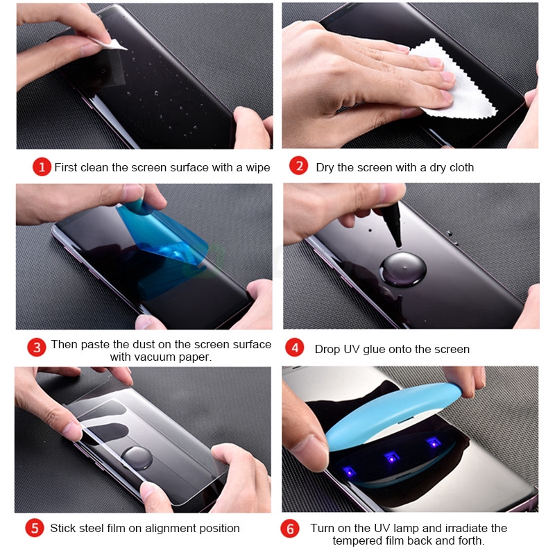 New Version UV Tempered Glass / Full CoverLiquid Glue Screen Protector / For Samsung Galaxy S20,S20Plus,S20Ultra,S10,S10Plus,S10e,S9,S9Plus ,S8,S8Plus,S7Edge,Note8,Note9,Note10,Note10Plus