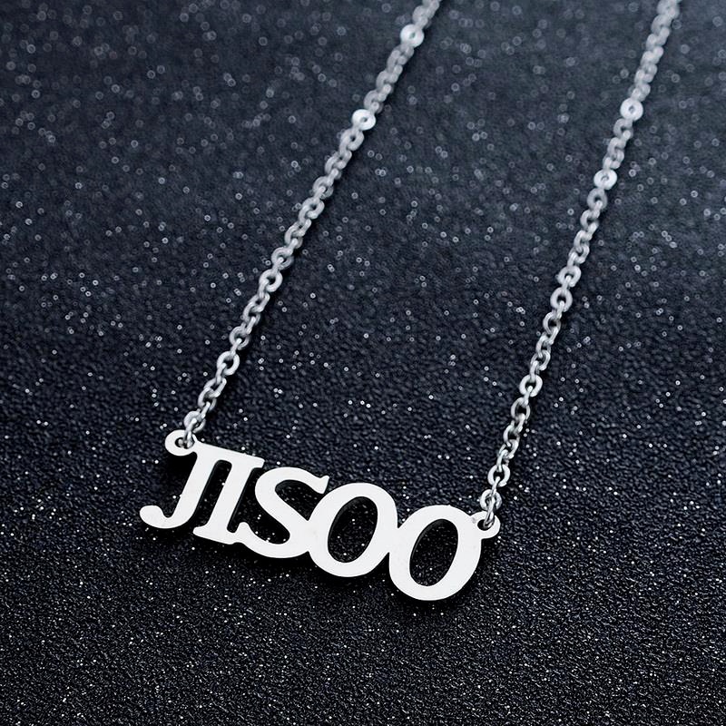 Kalung Liontin Bahan Stainless Steel Gaya Punk Blackpink JENNIE JISOO LISA ROSE Untuk Wanita