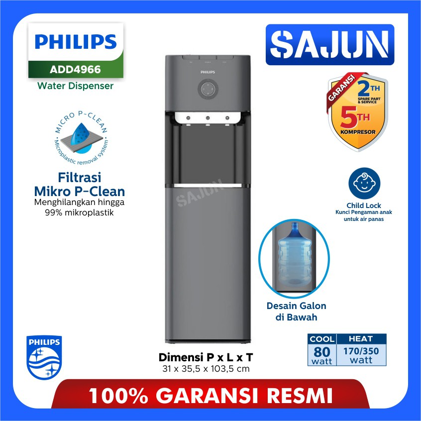 Philips Water Dispenser ADD4966 Dispenser AIr Galon Bawah ADD-4966