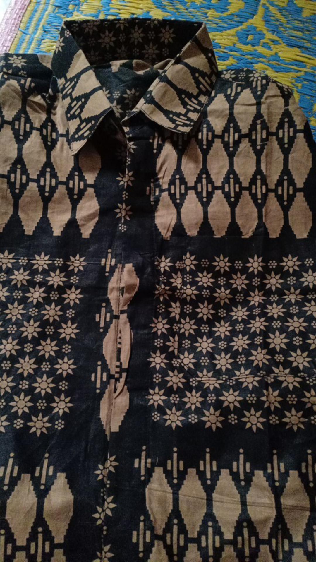 Bswart Batik Hrb026 Kenongo Hem Pendek Padi Pekalongan M L Xl Batik Pria Murah Modern Grosir