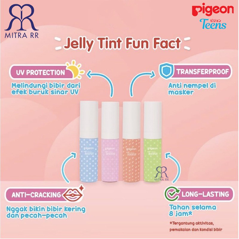 PIGEON TEENS Jelly Tint For Lip And Cheek | Pelembab Bibir Remaja | Lip Tint Remaja 2,2gr