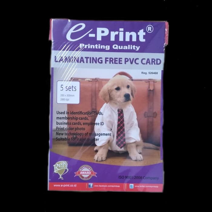

LAMINATING FREE PVC CARD 2880 DPI