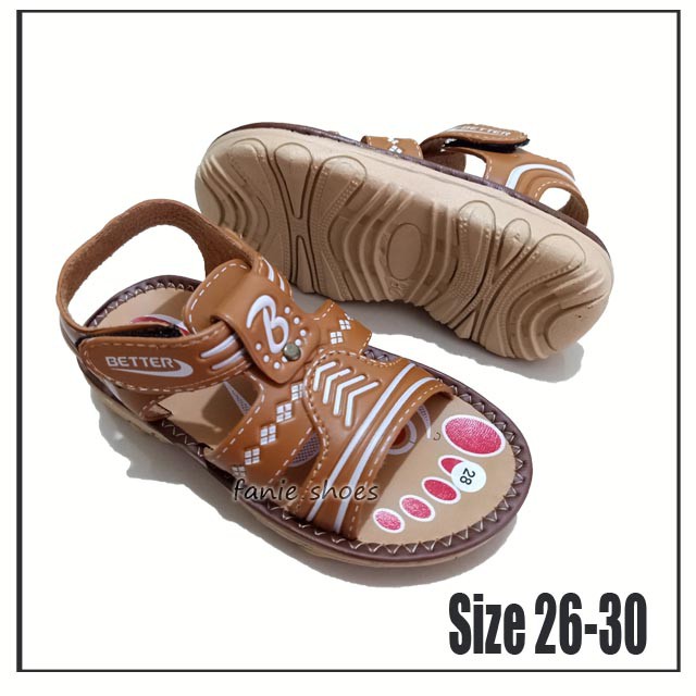 Better 26-30 / Sepatu Sandal Tali Velcro Anak Laki / Fashion Sepatu Anak Laki / Sandal Gunung Anak