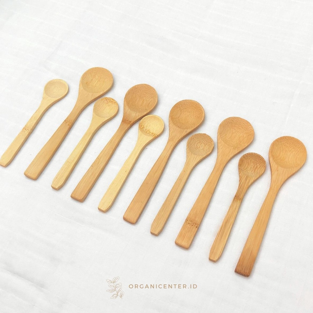 Sendok Kayu Bambu Ramah Lingkungan Sendok Makan Sendok Bumbu Sendok Teh Garam Wooden Bamboo Spoon Cutlery Eco Friendly