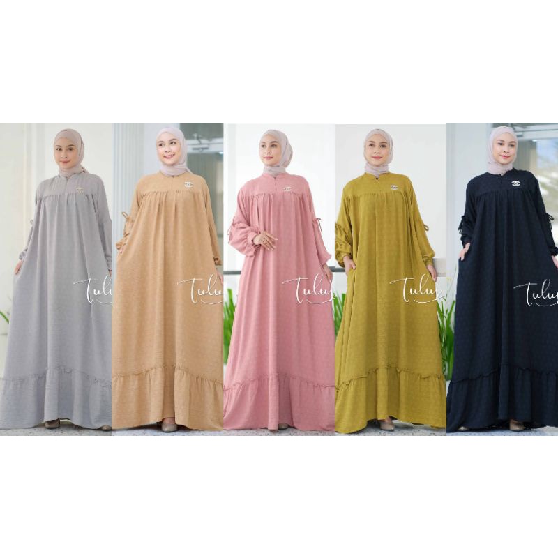 TULUS SIGNATURE MIYESA DRESS Dres Wanita Kekinian Jumbo Oversize LD 130