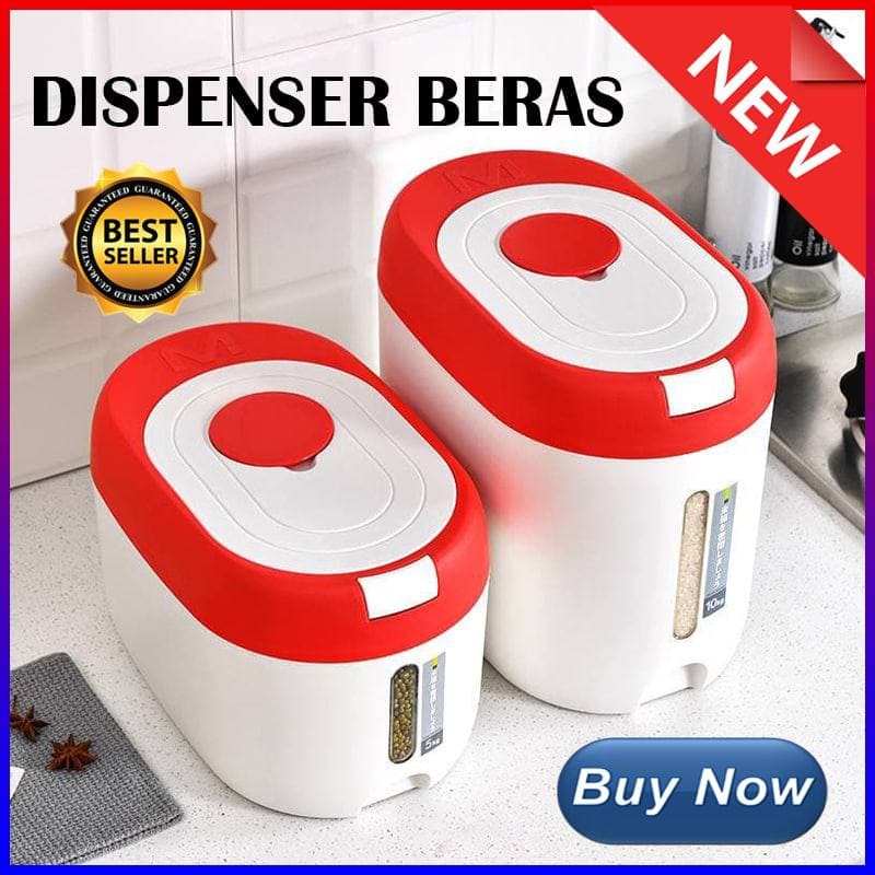 Dispenser Beras Rice Dispenser Tempat Penyimpanan Rice Bucket