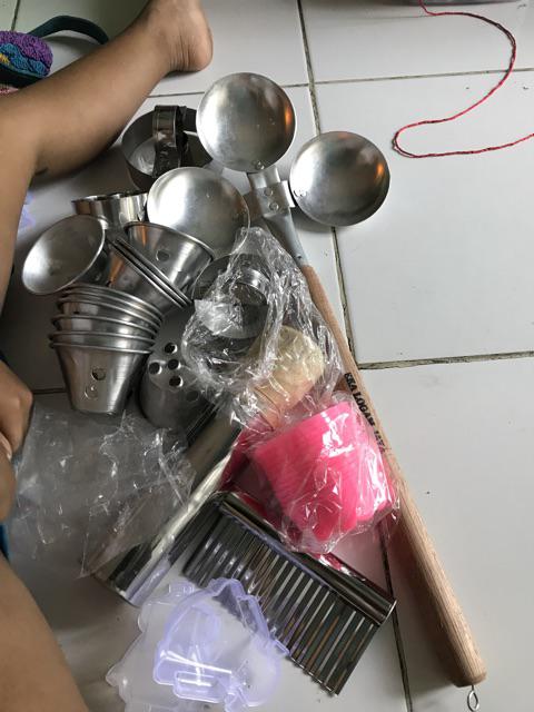 Pisau Acar Piding Garis Gelombang Stainless Tebal