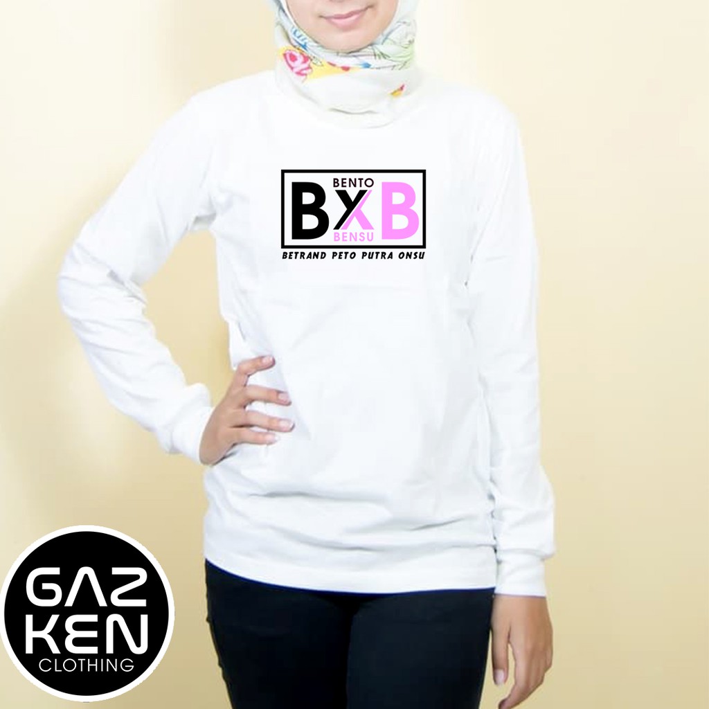 Kaos BXB Betrand Peto X Bensu RUben Onsu Fans Onyo Baju Lengan Panjang Cewek Dewasa dan Remaja