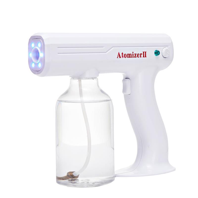 (BOW) Nano Spray Gun Atomizer Disinfektan Penyemprot Nano Fogging Blue Light Wireless