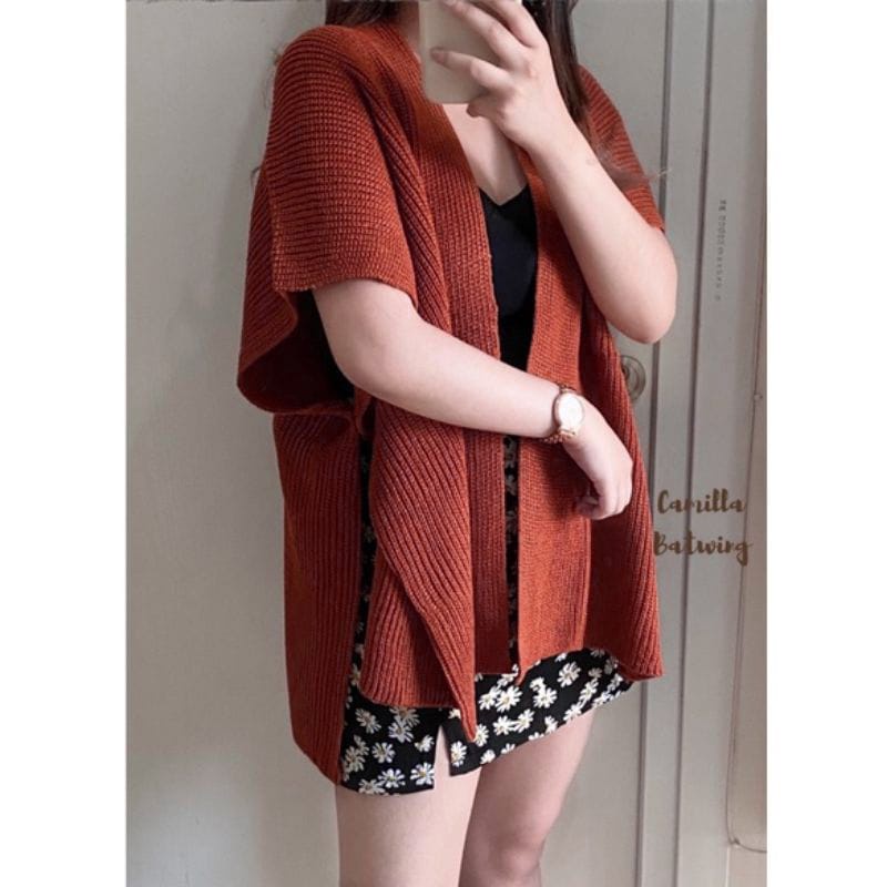 CAMILLA BATWING PREMIUM / Cardigan Rajut Oversize / Outer Rajut Wanita Terbaru Kekinian / Korean Style