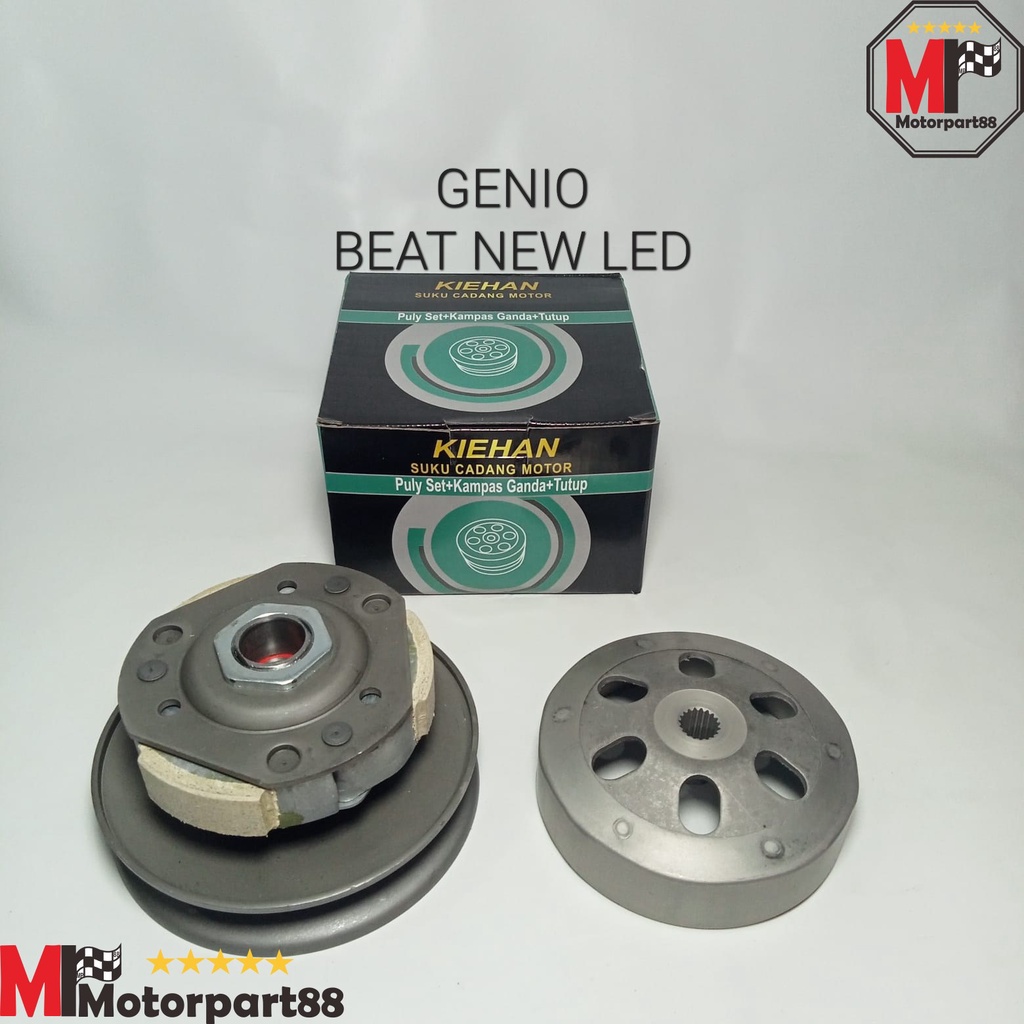 PULLY PULI PULY ASSY KH KOJ KOMPLIT BLKANG GENIO BEAT NEW LED KOJ