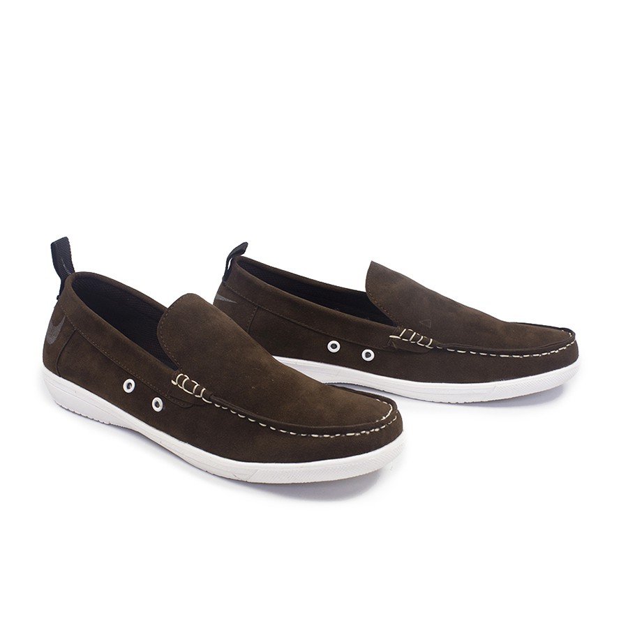 MS - Sepatu Selop Keren Murah Pria Nike Smith Slop Coklat Kasual Santai Cowok Tanpa Tali Terbaru