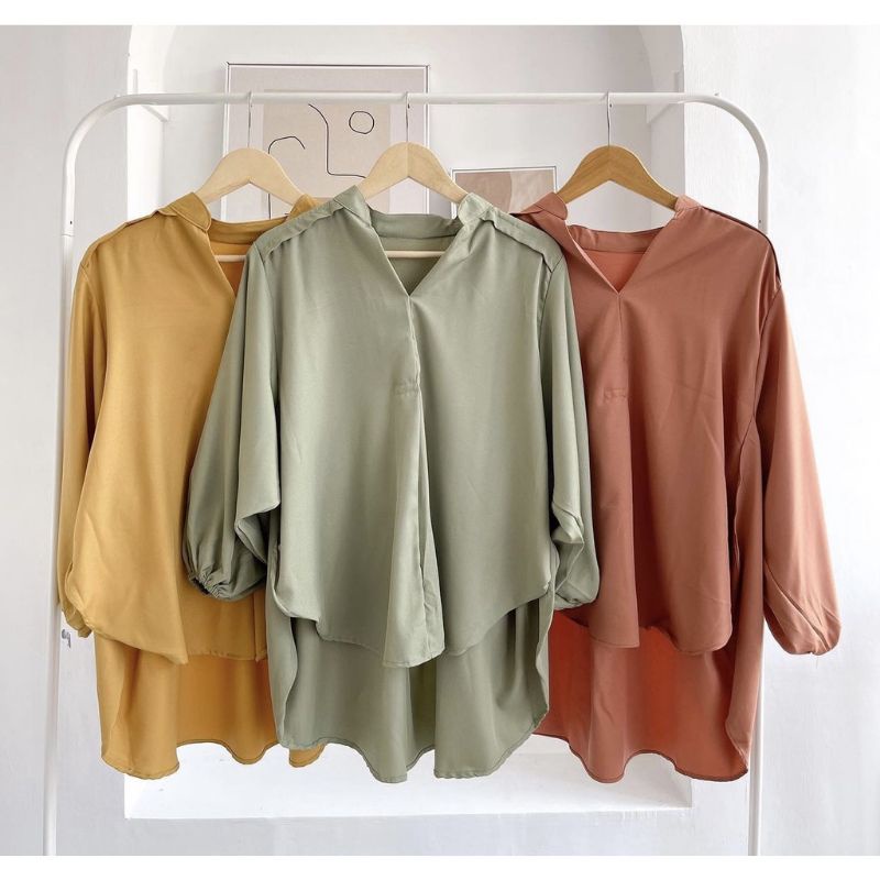 MALA BLOUSE KEMEJA OVERSIZE WANITA OVERSIZE BAJU KERJA WANITA