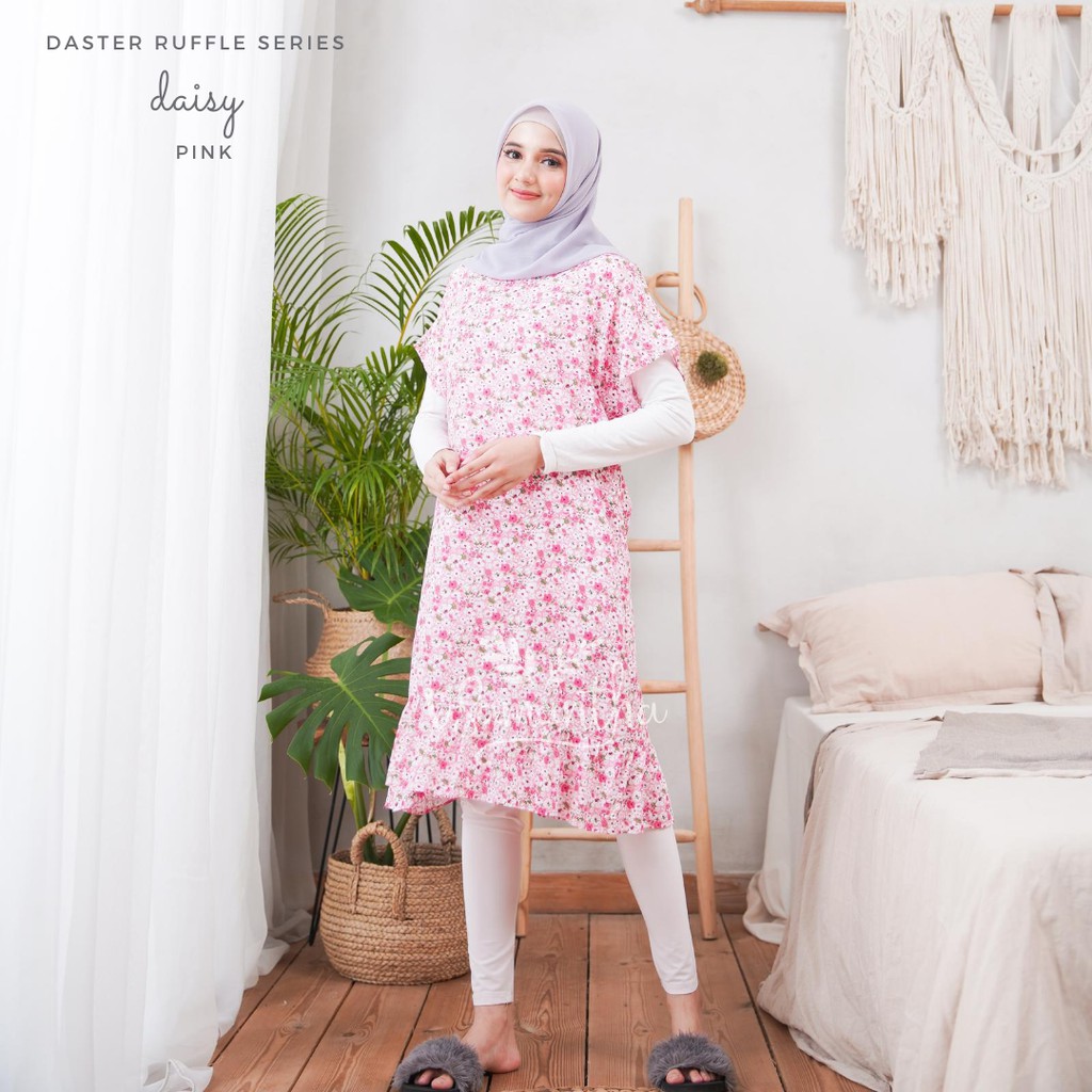 Daster Viral Ruffle Rayon Motif II