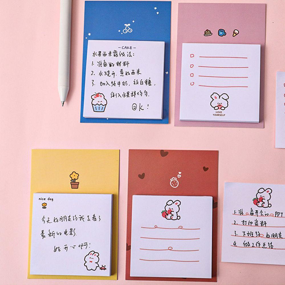 SOLIGHTER Kawaii Sticky Notes School Supplies Stationery Memo Pads New Bookmarks Message Planner 30 Sheets Stickers