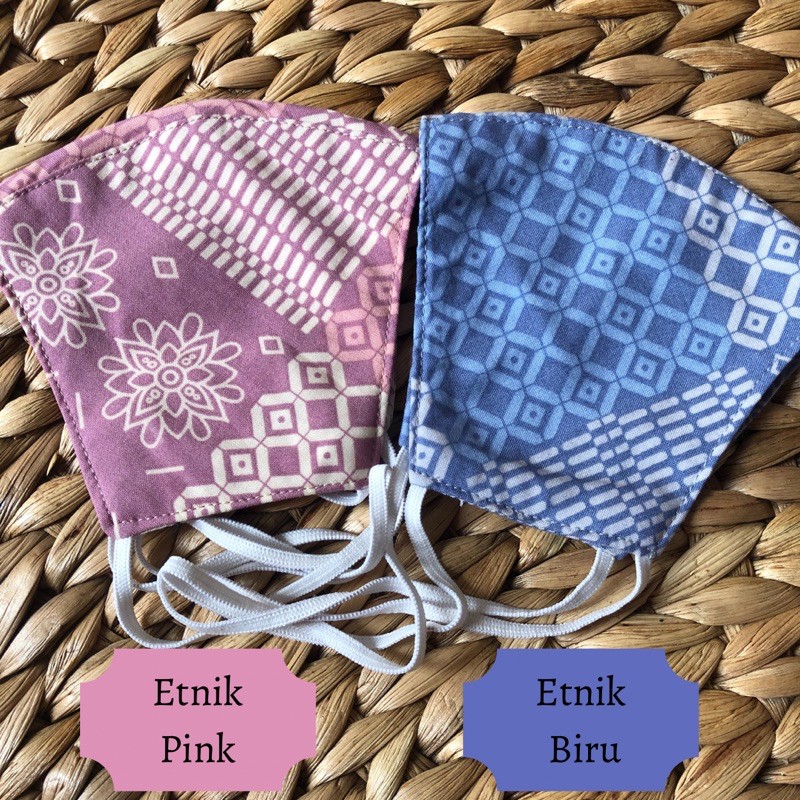 masker hijab katun headloop motif 3 ply lapis by hawacorner