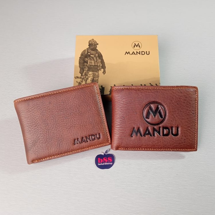 Dompet Pria Kulit Pria Lipat Kulit Asli Full Grain MDU805