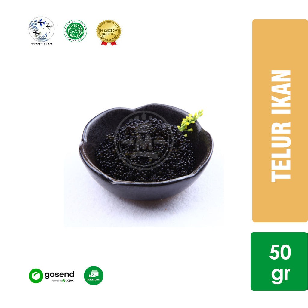 

Tobiko Hitam / Black Caviar / Telur Ikan Terbang [50 gr] KHUSUS GOSEND