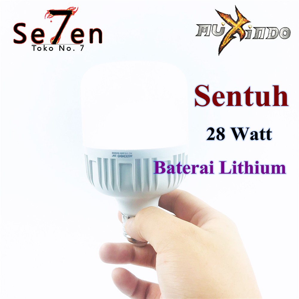 Lampu Emergency Led 28 Watt Sentuh Baterai Lithium