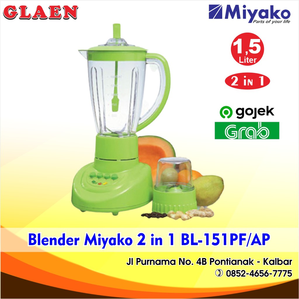 Miyako BL-151PF | Blender Miyako Murah 2 in 1 BL 151 | Blender Plastik Miyako Besar