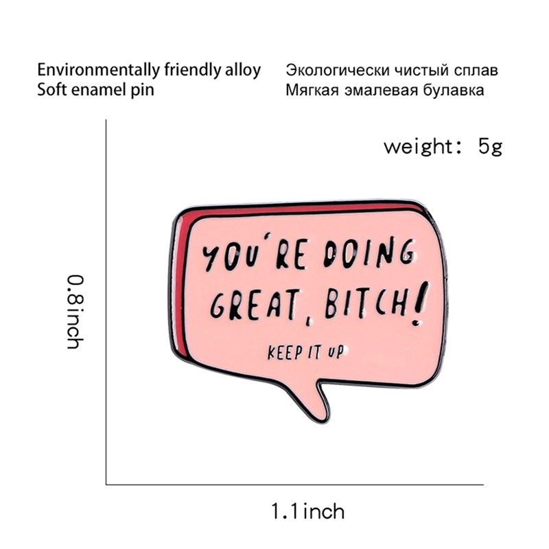 Pin Bros Bentuk Tulisan You Are Doing Great Enamel-4