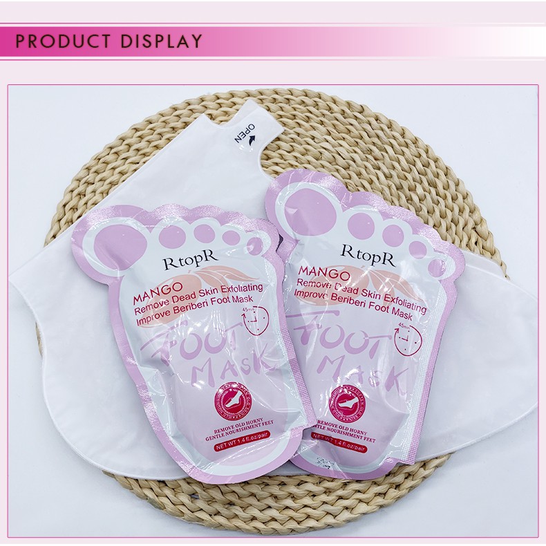 RtopR Mango Foot Mask Masker Kaki Kapalan Pengelupasan Pecah dan Kering Klopek Viral Tik To