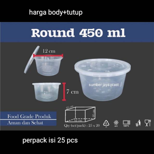 Thinwall 450 ml / thinwall bulat