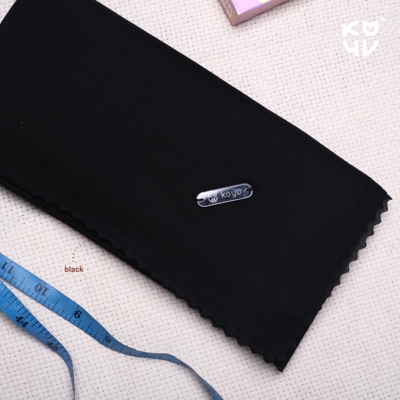 Hijab Segiempoat Voal Rosaline Part 2 Baru-BLACK