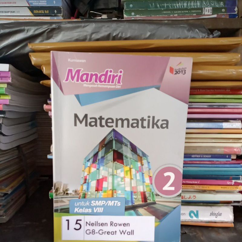 buku mandiri matematika untuk SMP kelas 8 penerbit Erlangga