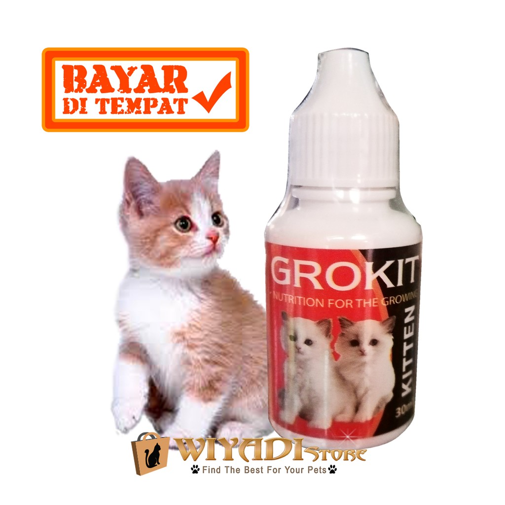 Grokit Vitamin Kucing Kitten Lemen Dan Tidak Aktif Penambah Napsu makan