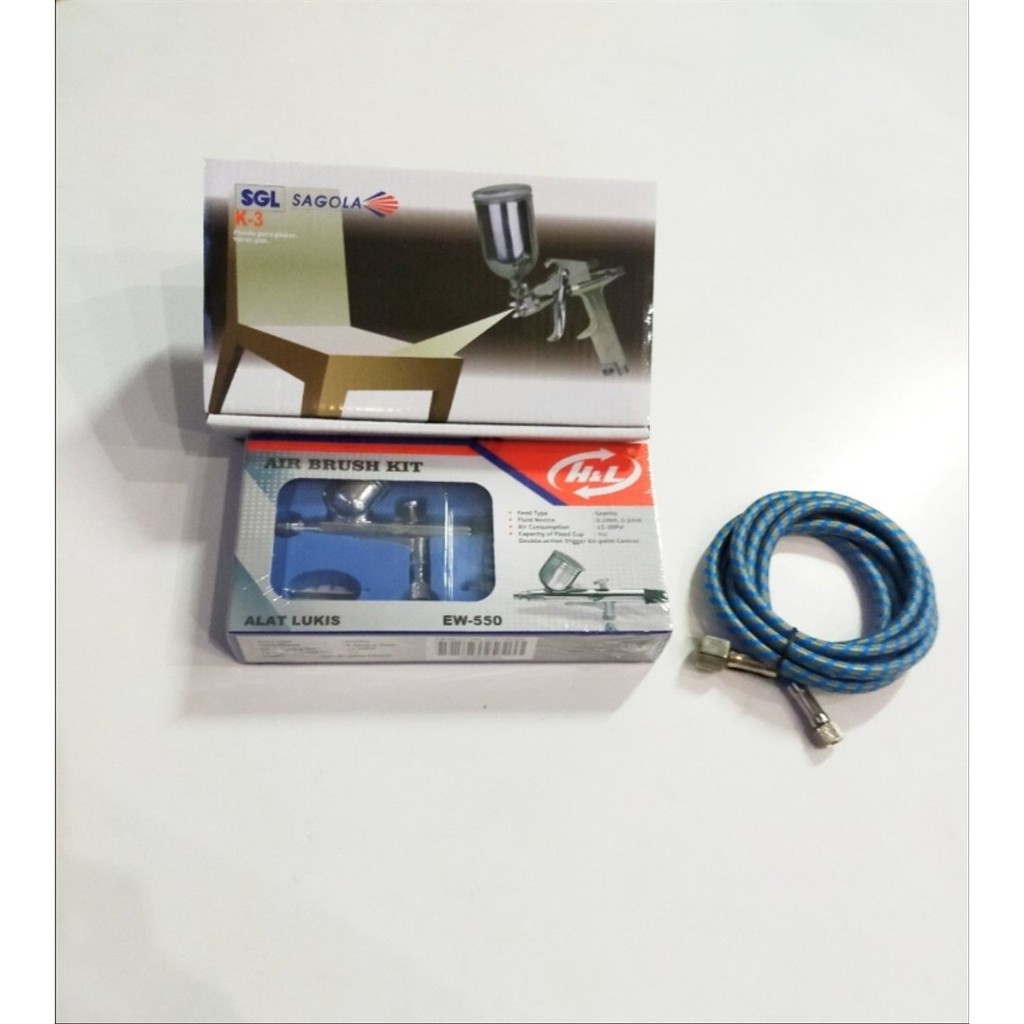 PROMO Paket spray gun Sagola K3-Air brush HnL-selang air brush 180cm