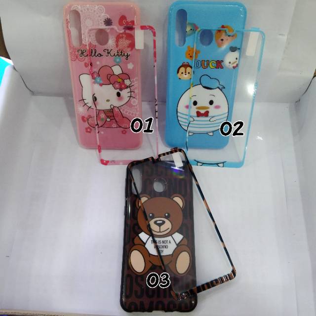 Softcase gambar + anti gores kaca samsung M30