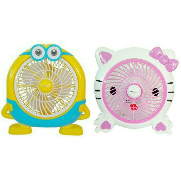 Jual Kipas Angin Karakter Box Fan Welhome Hellokitty Minion Murah