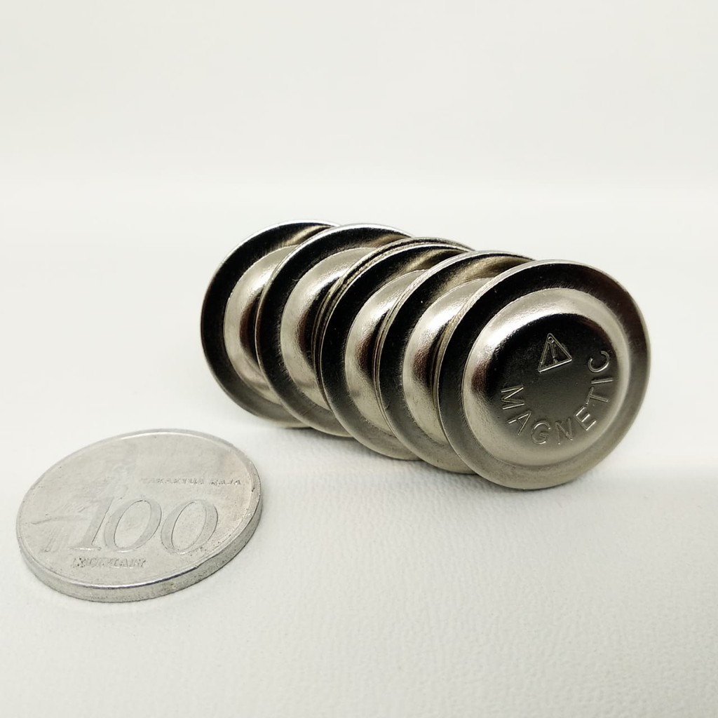 

3 PCS Magnet Round Pin Nama Dada Name Tag Diameter 23mm Praktis Siap pakai Murah Grosir dan Ecer