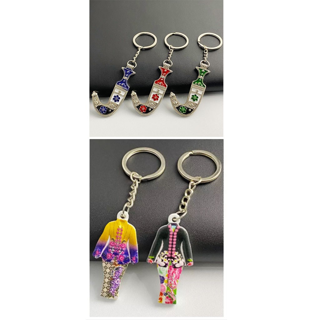 Gantungan Kunci Arab Saudi Unik Key Chain dan Motif Baju Logam