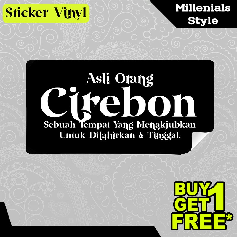 

Stiker Sticker Asli Orang Cirebon Tulisan Kalimat Gaul dan Kekinian Aesthetic Bahan Vinyl Satuan Anti Air