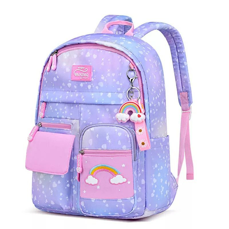 Tas Ransel Backpack Sekolah Anak Remaja SD SMP SMA Model Pelangi 2