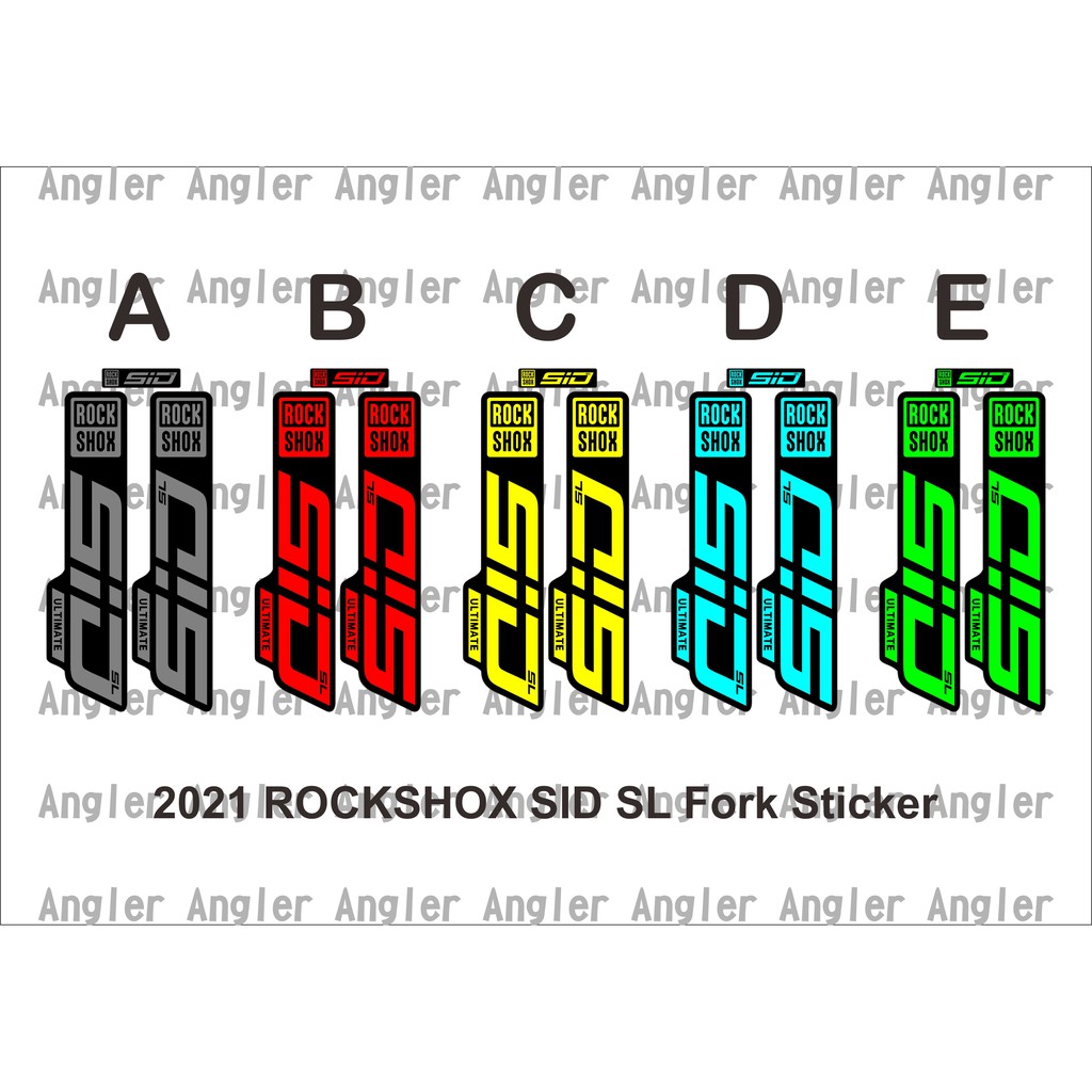 Decal Sticker 2021 ROCKSHOX SID SL Fork sepeda MTB